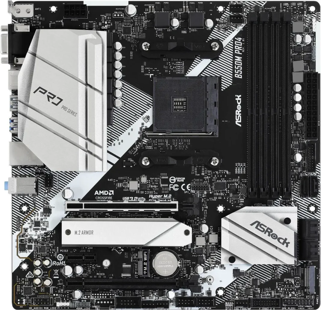 ASRock B550M PRO4 AM4 Micro ATX AMD Motherboard ($79.99) ASRock B550M PRO4 AM4 Micro ATX AMD Motherboard ($79.99)