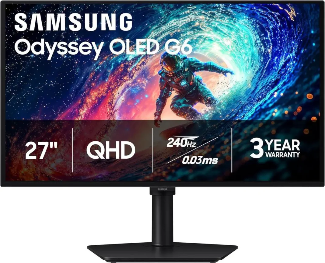 SAMSUNG Odyssey G6 27 inch QHD 2K 1440P 240Hz AMD FreeSync Premium HDR10 OLED Gaming Computer Monitor ($399.99) SAMSUNG Odyssey G6 27 inch QHD 2K 1440P 240Hz AMD FreeSync Premium HDR10 OLED Gaming Computer Monitor ($399.99)