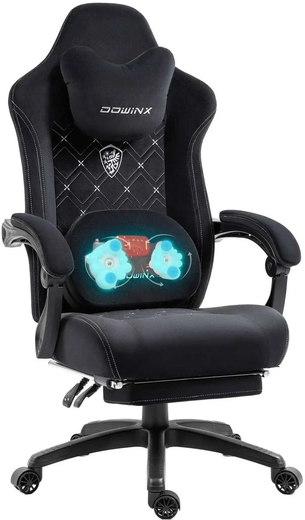 Dowinx Gaming Chair Fabric with Heated Shiatsu Massage Lumbar Support ($145.99) Dowinx Gaming Chair Fabric with Heated Shiatsu Massage Lumbar Support ($145.99)