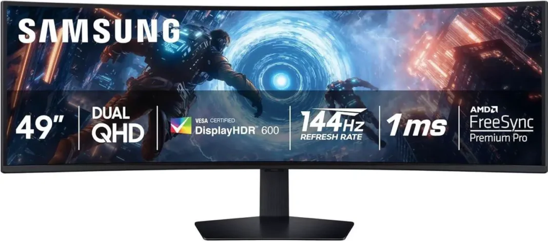 SAMSUNG Odyssey G9 49″ Dual QHD 144Hz AMD FreeSync Premium Pro Curved Gaming Computer Monitor ($699.99) SAMSUNG Odyssey G9 49″ Dual QHD 144Hz AMD FreeSync Premium Pro Curved Gaming Computer Monitor ($699.99)