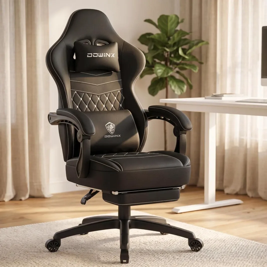 Dowinx Gaming Chair with Pocket Spring Cushion, Black ($149.99) Dowinx Gaming Chair with Pocket Spring Cushion, Black ($149.99)