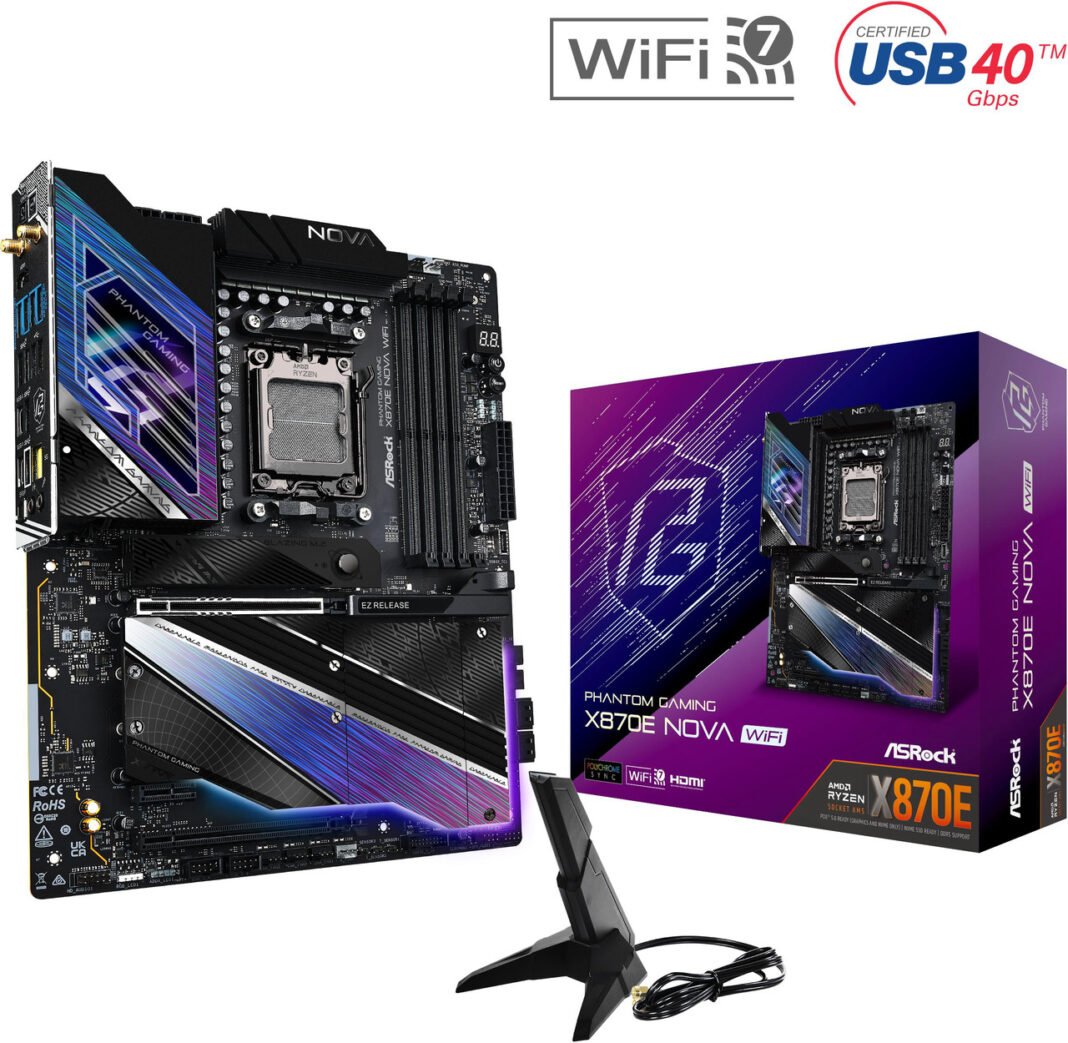 ASRock X870E NOVA WIFI AM5 ATX Motherboard ($229.99) ASRock X870E NOVA WIFI AM5 ATX Motherboard ($229.99)