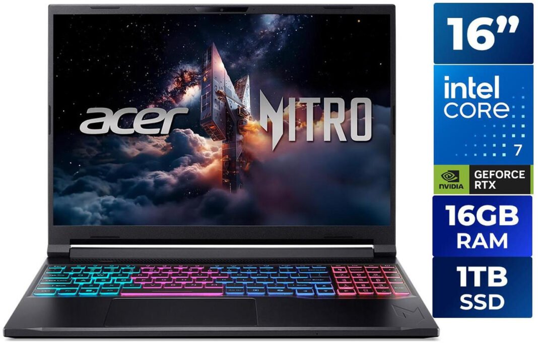 Acer Nitro V 16S ANV16S-71-72KE, 16.0″ WQXGA IPS 180Hz Display, Intel Core 7 processor , NVIDIA GeForce RTX 5070, 16GB DDR5, 1TB PCIe Gen 4 SSD ($1599.99) Acer Nitro V 16S ANV16S-71-72KE, 16.0″ WQXGA IPS 180Hz Display, Intel Core 7 processor , NVIDIA GeForce RTX 5070, 16GB DDR5, 1TB PCIe Gen 4 SSD ($1599.99)