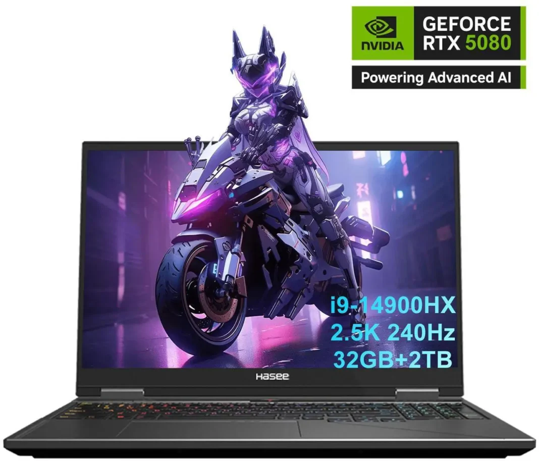 Hasee T8 Pro-16” GeForce RTX 5080 Laptop GPU Intel i9-14900HX-5.8GHz, 32G DDR5 RAM, 2TB SSD, 16” 240Hz QHD+ IPS Display ($2499.99) Hasee T8 Pro-16” GeForce RTX 5080 Laptop GPU Intel i9-14900HX-5.8GHz, 32G DDR5 RAM, 2TB SSD, 16” 240Hz QHD+ IPS Display ($2499.99)